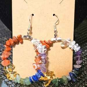7 Chakra Hoop Earrings